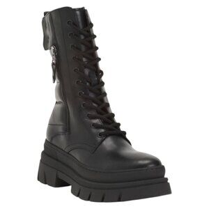NEROGIARDINI Made In Italy Leather Quilted Moto Boots